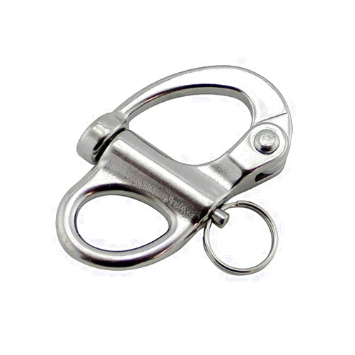 JingYi JY-MARINE 2 Inch(50mm) Fixed Bail Snap Shackle for Sailboat,Bracelet - 316 Stainless Steel,Marine Grade