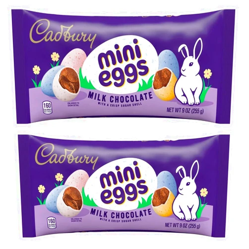 Tundras Mini Eggs Milk Chocolate, 2 packs 9 ozCADBURY Creamy Milk Chocolate Cadbury Mini Eggs, Perfect Cadbury Eggs for Special Occasions, Premium Candy Eggs for All Ages