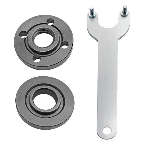 Litoexpe Grinder Angle Wrench with 2-Pack 5/8-11 Spanner Metal Lock Nut, Compatible with Dewalt Milwaukee Makita 193465-4 Bosch Black & Decker Ryobi 4.5