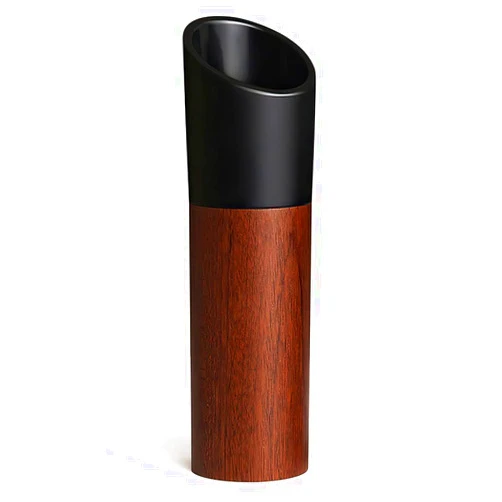YFWOOD Pepper Grinder, Wood Pepper Grinder Pepper Mill, YFWOOD Manual Salt Grinder Adjustable Refillable Wooden Pepper Mill Salt - Gift（Black -1 Piece）