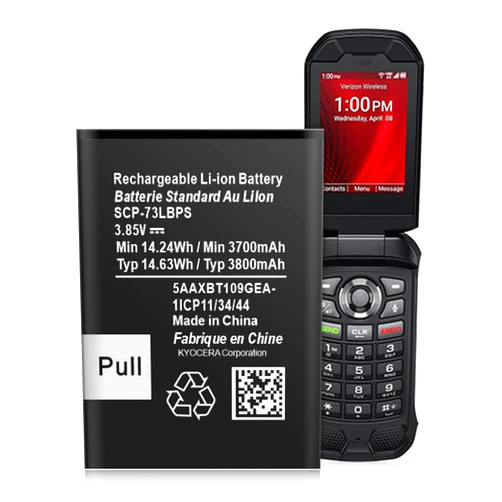 KOOAQQ SCP-73LBPS Battery, [2024 New Upgrade] 3800mAh Ultra High Capacity Li-ion Replacement Battery for Kyocera DuraXV Extreme E4810 Verizon Flip Phone
