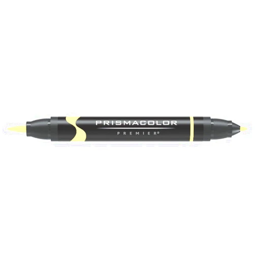 Prismacolor Double-Ended Brush Marker, Brush-Tip and Fine Point, PB20 Canary Yellow Light (1850836)