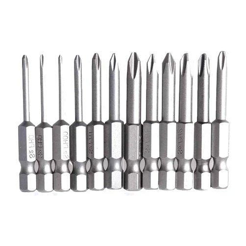 Eyech 12Pcs Phillips Head Screwdriver Bit Set 1/4 Inch Hex Shank Magnetic Cross Head Screw Driver Bit | 2 Inch length