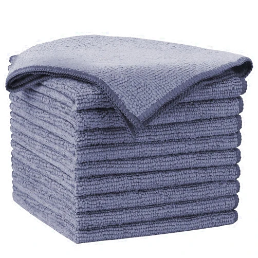 AIDEA Microfiber Cleaning Cloths Grey 10PK, Micro Fiber Cloth for Cleaning Cars, Premium All Purpose Car Towels, Dusting Cloth Cleaning Rags SUVs, House, Kitchen, Window, Workshops, 12