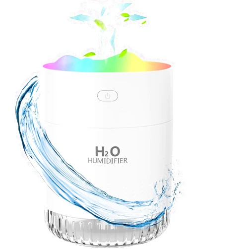 besky Small Humidifiers for Bedroom, USB Rechargeable Mini Cool Mist Humidifier 2 Modes Super Quiet with Colorful Night Lamp, Suitable for Travel Office Family