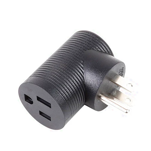 DEALTUS Direction Changer Power Adapter, Angled Down Angled USA 3-Prong Male-Female AC Power Adapter, Downward Angled US 3Pin Direction Change Adapter
