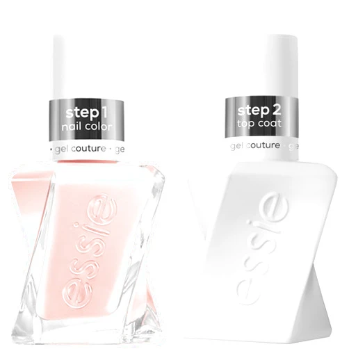 Essie Gel Couture Longwear Nail Polish Kit, Sheer Nude Pink, Fairy Tailor + Top Coat, 0.46 fl oz each