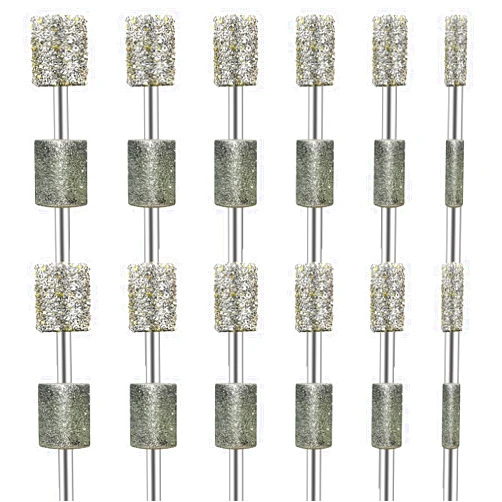 CANIPHA 24pcs Diamond Drill Grinding Bit Compatible with Dremel Diamond File Sanding Set Stone Carving Rotary Tools Polishing Kits Glass Drill Bit 1/8