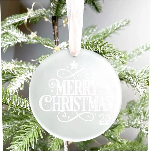 JINMURY 25 Pcs Frosted Acrylic Ornament Blanks 3 Inch Acrylic Circles Blank Acrylic Ornaments with Hole, Frosted Glass Ornaments for Crafts, Perfect for DIY Christmas Ornaments Gift Tags