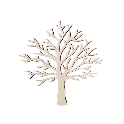 Jess and Jessica Wooden Tree Shape Cutout, Wood Cutout Trees for Home Decor, Unfinished Wood Craft Tree Cutouts for DIY, Laser Cut Wooden Shapes for Crafts, Wall Decor Tree Shaped Wood, 12 Inches