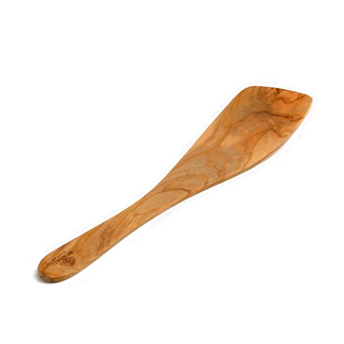 Berard 66475 French Olive-Wood Handcrafted Curved Spatula, Brown