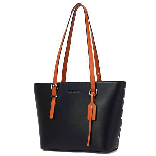 WESTBRONCO Vegan Leather Purses and Handbags For Women,Travel Tote bag Large Shoulder Bag with zipper