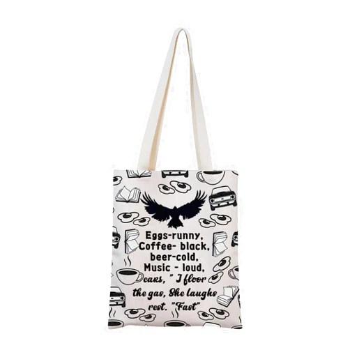 MNIGIU Raven-Hood Series Book Tote Bag Book Lover Gift Dark Romance Gift Trilogy Merch