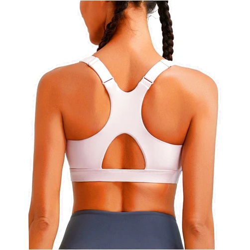 RUNNING GIRL Sports Bras for Women High Support, Adjustable Straps High Impact Sports Bras with Sewn in Pads Workout Bra