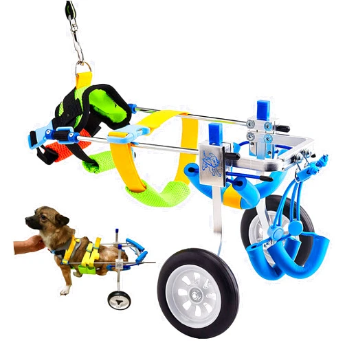 HobeyHove Adjustable Dog Cart/Wheelchair for Back Legs，Pet/Doggie Wheelchairs with Disabled Hind Legs Walking，Light Weight (7-Size)(XXS)