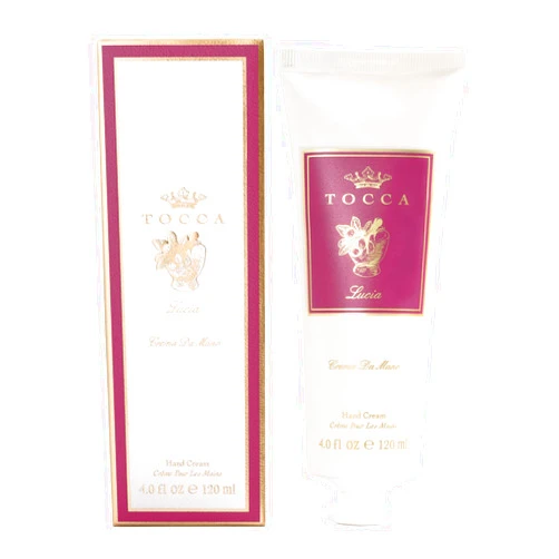 Tocca Crema de Mano Luxe, Lucia Hand Cream, 4 oz - Fresh Floral, Italian Lemon, Fig and Vetiver - Moisturizing, Quick Absorbing