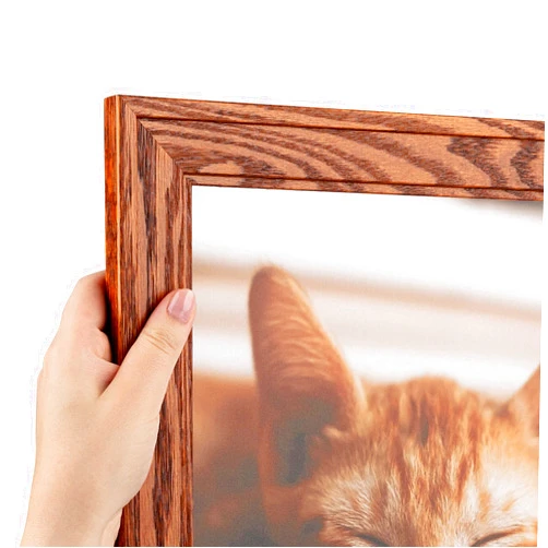 ArtToFrames 14x14 inch Honey Stain on Oak Wood Picture Frame, WOM0066-80206-YHNY-14x14