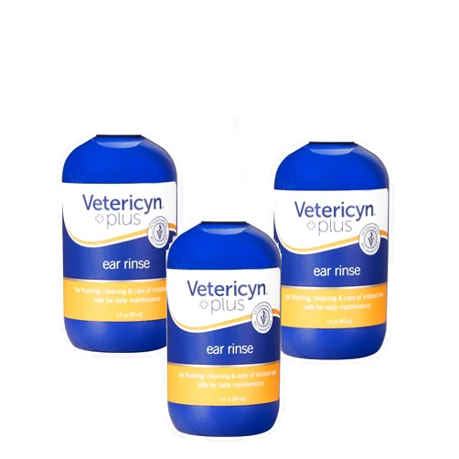 Vetericyn Plus Ear Rinse, 3 Pack of 3 Ounces each, All Animal Daily Ear Care