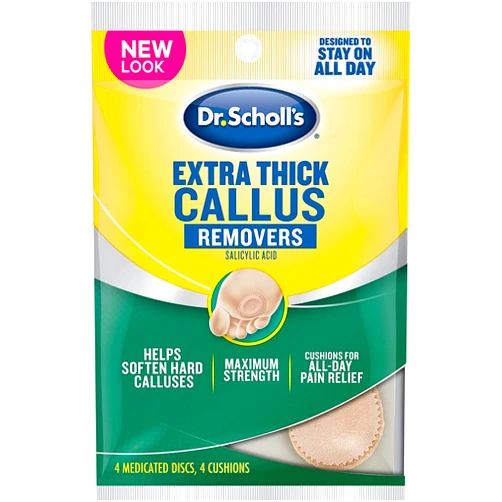 Dr. Scholl's Extra Thick Callus Removers 4 Cushions ea.(Packs of 3)
