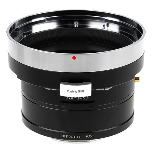 Fotodiox Pro Lens Mount Shift Adapter - Compatible with Bronica ETR Mount Lens to Canon RF Mount Mirrorless Camera Body
