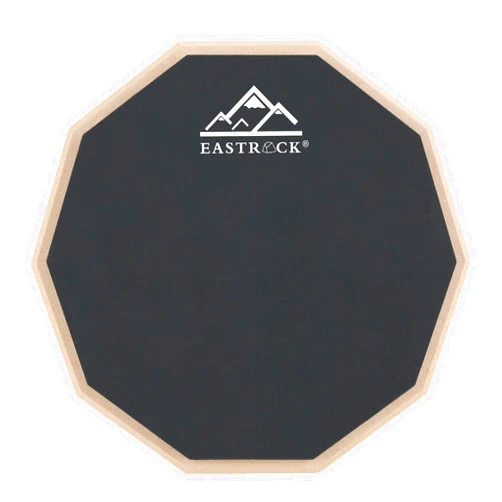 EASTROCK Practice Drum Pad, 8 Inches Double Sided Silent Drum Pad, Silicone Dumb Drum for Beginners,Black