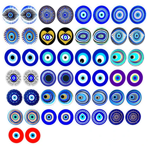 Mjjmbc 25MM 50PCS Dragon Eyes Glass Cabochon Eyes for Clay Doll Making Sculptures Props Craft DIY Findings Jewelry Making