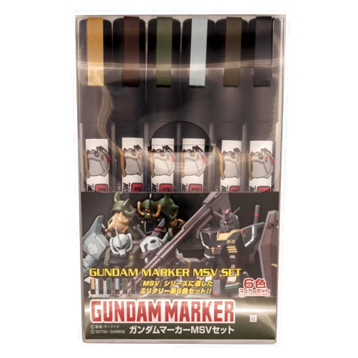 GSI Creos - GMS127 Gundam Marker MSV Set (Set of 6 Markers), Mr. Hobby