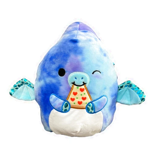Squishmallows Official Kellytoy Valentines Squad Squishy Soft Plush Toy Animal (8 Inch, Talib Pterofactyl (with Pizza))