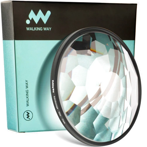 Walking Way Kaleidoscope Prism Lens Filter, Special Effect Filters with Multiple Refracting Subjects, Prism Crystal Glass for SLR, Creative Photography (58mm)