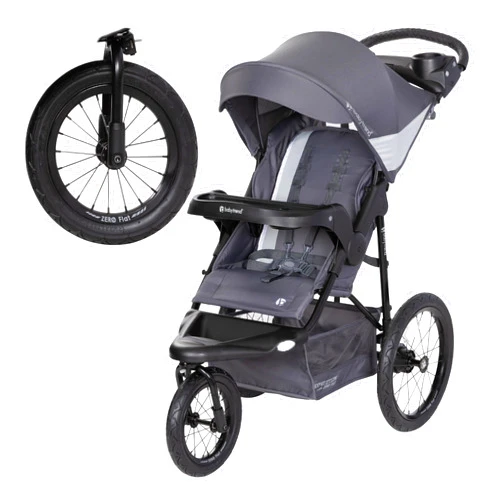 Baby Trend Expedition® Zero Flat Jogger with LED Lights, Dash Grey
