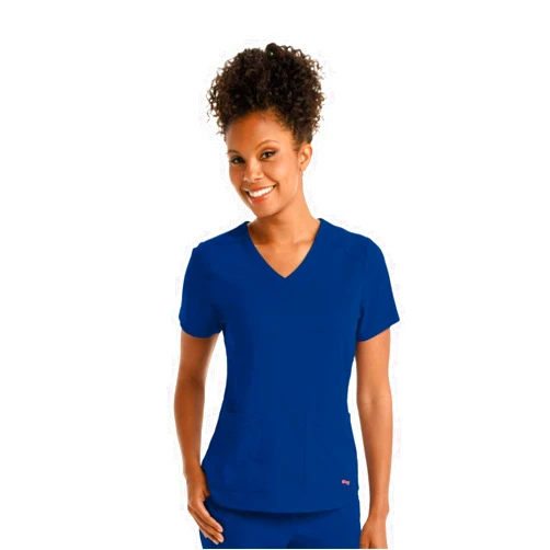 BARCO Grey's Anatomy Spandex-Stretch Emma Top for Women- Easy Care Medical Scrub Top