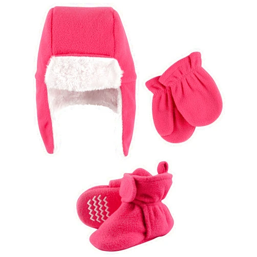 Hudson Baby Winter Hat, Mittens and Booties Set