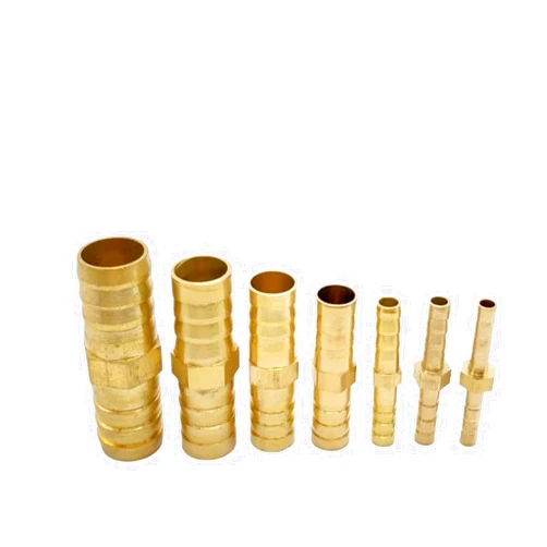 JUCMJXQEQ 1PCS Brass Straight Hose Pipe Fitting Equal Barb 4mm 5mm 6mm 8mm 10mm 12mm 16mm 19mm 25mm Gas Copper Barbed Coupler Connector Adapter(Size:8mm-4mm)