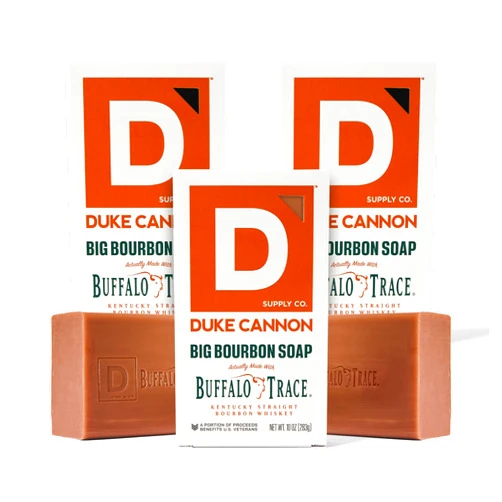 Duke Cannon Supply Co. Extra Large Bar Soap Bundle - Men's Natural Bar Soap With Masculine Scents - Big American Bourbon USA-Made Soap - All Skin Types - Big Brick Of Soap - Bourbon,10 oz (3 Pack)