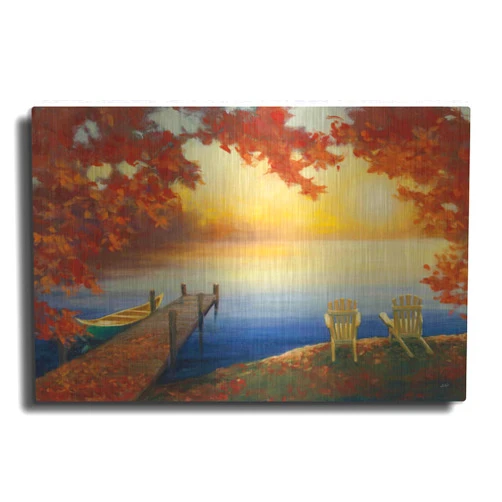 Luxe Metal Art 'Autumn Glow' by Julia Purinton, Metal Wall Art, 16
