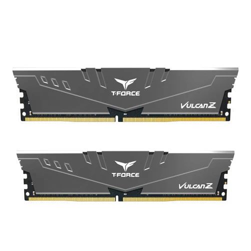 TEAMGROUP T-Force Vulcan Z DDR4 16GB Kit (2x8GB) 3200MHz (PC4-25600) CL16 Desktop Memory Module Ram (Gray) - TLZGD416G3200HC16CDC01