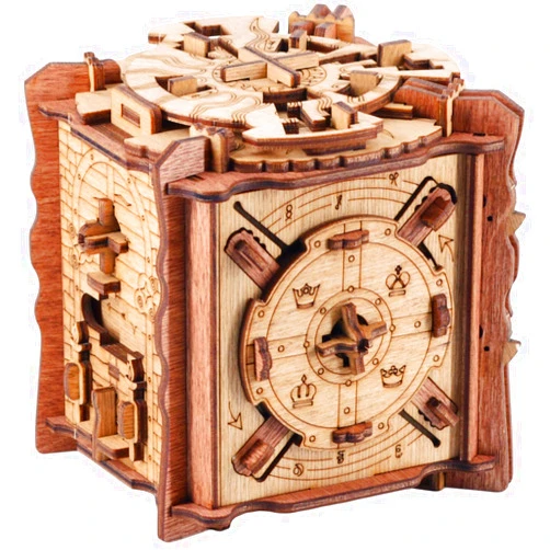 iDventure Cluebox - The Trial of Camelot - Escape Room Game - Puzzle Box - 3D Wooden Puzzle - sequential Puzzle - 3D Puzzles for Adults - Brain Teaser - Birthday Gift Gadget for Men - Money Box