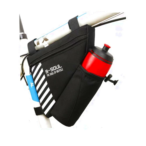 YuanYouTong Bike Triangle Frame Bag with Water Bottle Holder, Waterproof Top Tube Bag for Bicycles, Bike Frame Storage Bag for Phone, Wallet, Keys, Tools, Use for Road Bike MTB Bike Accessories
