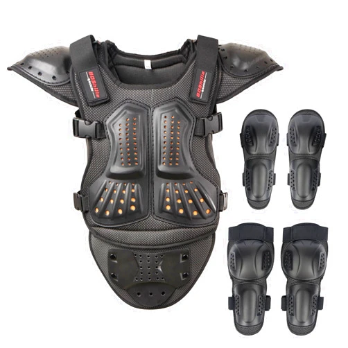 Reomoto Dirt Bike Vest Suit Knee Eblow Protector for Kids,Chest Back Protector for Ski Skating Cycling Motocross MTB ATV