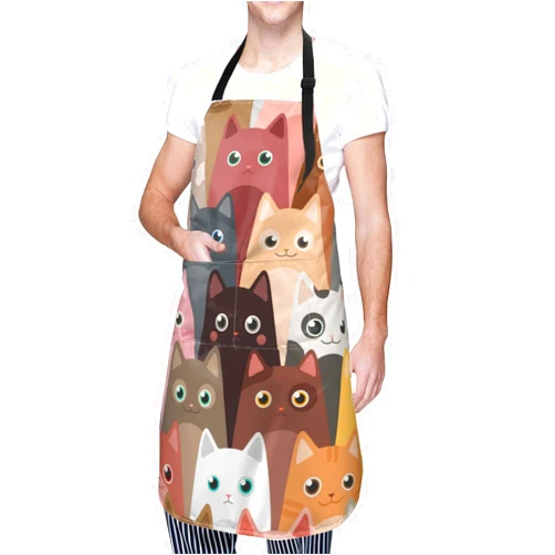 Hysing Dachshunds Cooking Apron With Pockets Unisex Oxford Cloth Kitchen Apron Adjustable Neck Waterproof 28x33 Inch