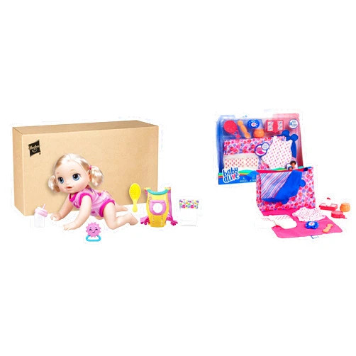 Generic Baby Alive Baby Go Bye Bye and Baby Alive Mommy Kit in Regular Brown Box No Retail Box ( Blonde)