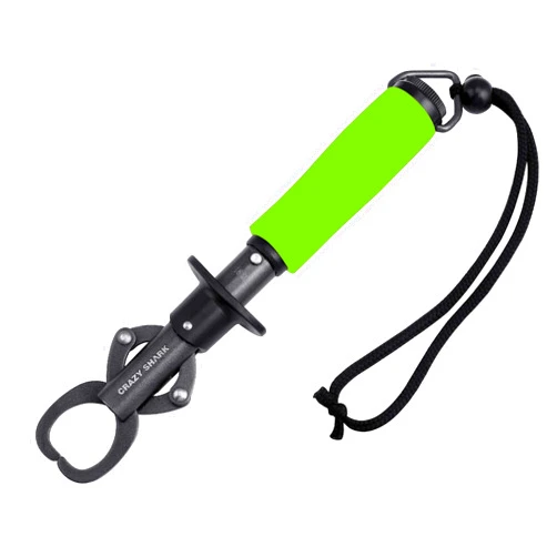Crazy Shark Aluminum Fish Hook Remover Removal Fishing Tools Tackle Squeeze-Out 6.7in Green