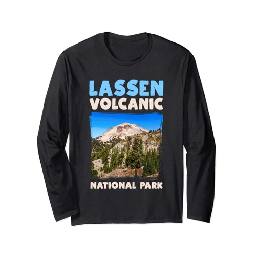 Lassen Volcanic United States USA Unique Items Lassen Volcanic US National Park California Gift Long Sleeve T-Shirt