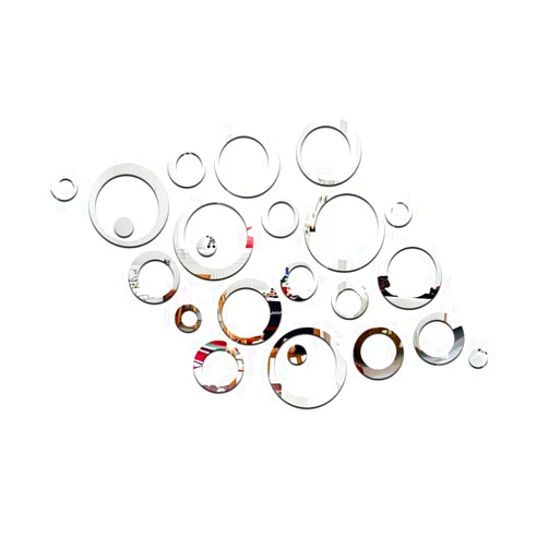 SFATT Circles Decor Sticker Decal 3D 24pcs Removable Mural DIY Vinyl Wall Home Wall Sticker Stickers for Adults Teens