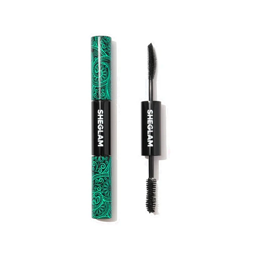 SHEGLAM 2 In 1 Black Volume and Length Waterproof Mascara Long Lasting Dual-Ended Tubing Eye Makeup