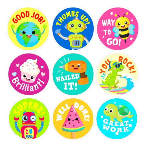 Gooji Small Reward Stickers for Kids, 1008 Pc. Sticker Pack for Teachers, Classroom, Small Motivational Class Supplies for Students, Boy Girl Toddler Good Job Incentive Behavior Preschool Kindergarten