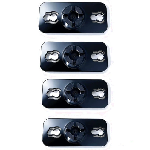 Hwborsix 4PCS 3D-Printed Universal Dust Barrier Head for ZipWall-Style Systems Lightweight Drywall Renovation Dust Control - Black