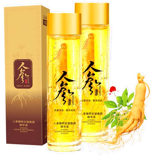 TPTAL Ginseng Extract Liquid,Ginseng Extract Anti-Wrinkle Original Serum Oil,Korean Red Ginseng Polypeptide Anti Aging Essence,Ginseng Moisturizer,Reduces Wrinkles,Improves Sagging (2pcs)