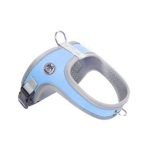 Mengbei tribe Dog Harness, Reflective No-Choke Pet Vest, Adjustable Soft Ventilate Padded Dog Vest, for Small and Medium Dogs and Cats Pet Harness (Blue, XS)