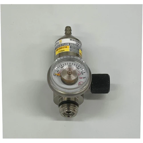 Ideal Calibrations 1.5lpm Nickel Plated Brass Fixed Flow Calibration Gas Regulator - C10